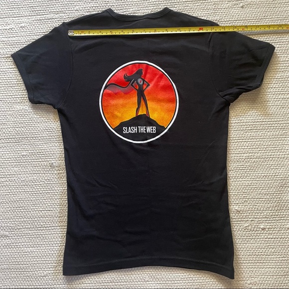 NWT American Apparel Blekko Black Cotton Crew Neck T-Shirt Size L - Picture 6 of 6